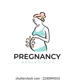 Pregnancy Logo Design Vector Template, pregnant Idea logo design inspiration