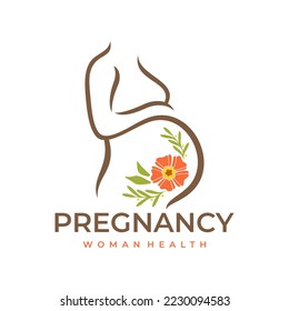 Pregnancy Logo Design Vector Template, pregnant Idea logo design inspiration