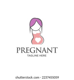 pregnancy logo design vector template