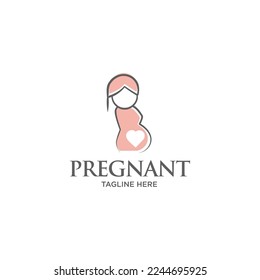 pregnancy logo design vector template