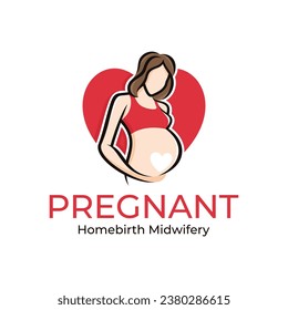 Pregnancy Logo Design Vector Template, pregnant Idea logo design inspiration
