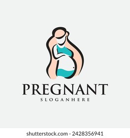 Plantilla de vector de diseño de logotipo de embarazo