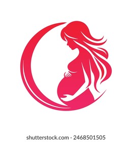 Pregnancy Logo Design Vector Template, pregnant concept Idea logo design inspiration