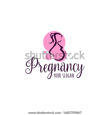 Pregnancy Logo Design Vector Template