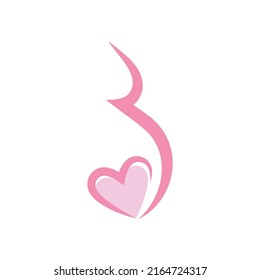 Pregnancy logo illustration vector flat design template