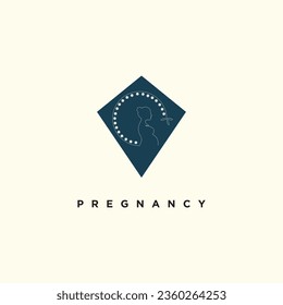 Pregnancy logo with kite concept