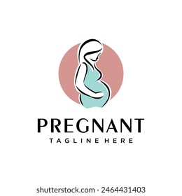 pregnancy logo pregnant mother mother vector illustration