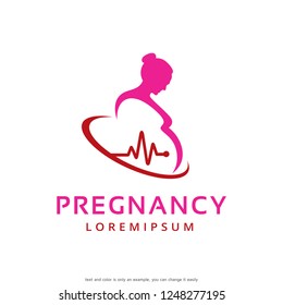Pregnancy Logo Template Design Vector, Emblem, Concept Design, Creative Symbol, Icon