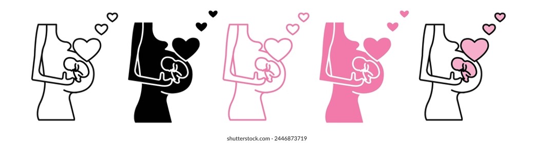 Pregnancy and Maternal Care Icon for Health Insurance and Support