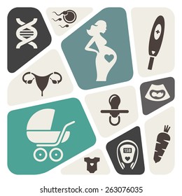 Pregnancy and maternity theme background