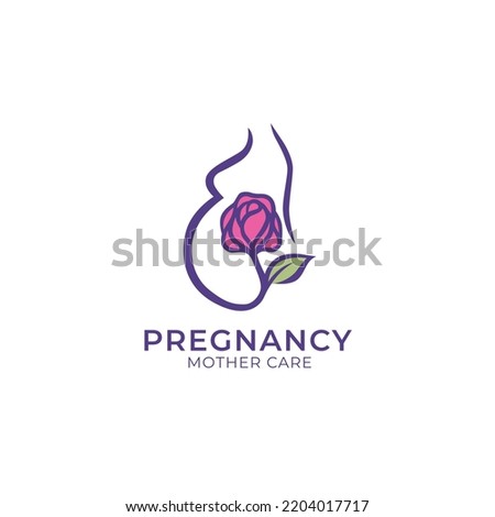 Pregnancy mother care logo design