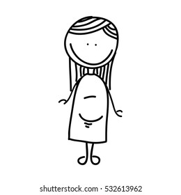 pregnancy mother character isolated icon vector illustration design