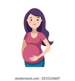 pregnancy mother flat illustration vector 