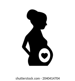 Pregnancy mother icon. vector graphics