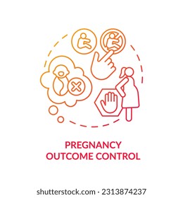 Pregnancy outcome control red
