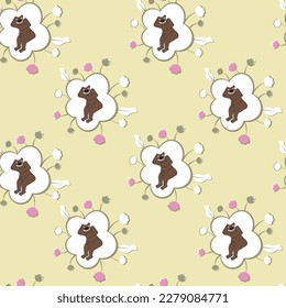 Pregnancy pattern, vector image, new life, pregnant, seamless image, background, textile.