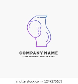 pregnancy, pregnant, baby, obstetrics, fetus Purple Business Logo Template. Place for Tagline