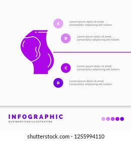 pregnancy, pregnant, baby, obstetrics, fetus Infographics Template for Website and Presentation. GLyph Purple icon infographic style vector illustration.