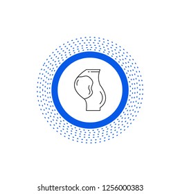 pregnancy, pregnant, baby, obstetrics, fetus Line Icon. Vector isolated illustration