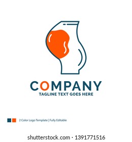 pregnancy, pregnant, baby, obstetrics, fetus Logo Design. Blue and Orange Brand Name Design. Place for Tagline. Business Logo template.
