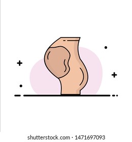 pregnancy, pregnant, baby, obstetrics, fetus Flat Color Icon Vector