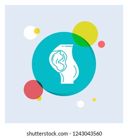 pregnancy, pregnant, baby, obstetrics, Mother White Glyph Icon colorful Circle Background