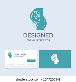 pregnancy, pregnant, baby, obstetrics, Mother Business Logo Glyph Icon Symbol for your business. Turquoise Business Cards with Brand logo template.