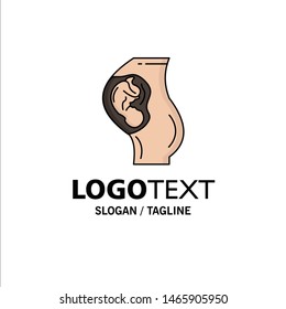 pregnancy, pregnant, baby, obstetrics, Mother Flat Color Icon Vector. Vector Icon Template background