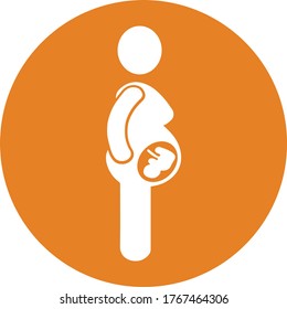 Pregnancy, pregnant Icon, vector graphics