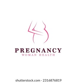 Pregnancy Pregnant Woman Maternal Logo Design Concept Vector Illustration Symbol Icon