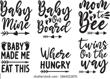 pregnancy quotes design vector  illustration on white background EPS. 10