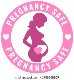 Pregnancy safe vector symbol isolated on white background, pregnancy safe logo