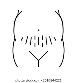 pregnancy stretch marks line icon vector. pregnancy stretch marks sign. isolated contour symbol black illustration