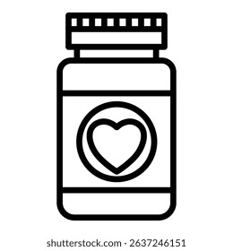 pregnancy supplements icon Simple thin line stroke