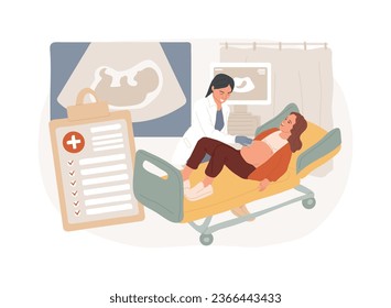 Kinderbetreuungszentrum einzeln auf Vektorgrafik. Schwangerschaftsmedizin, Familienplanungszentrum, Mutterschaftskurs, Gesundheitsdienst, Unterstützung für junge Mutter Vektor Konzept.