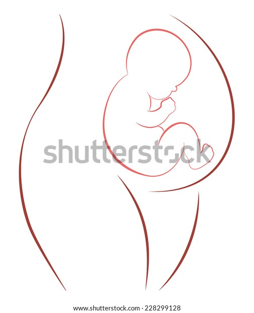 Symbole De Grossesse Mere Enceinte Image Vectorielle De Stock Libre De Droits