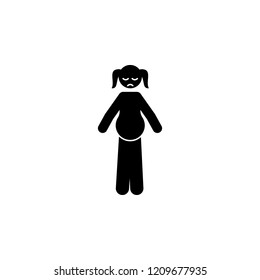 pregnancy, teenage icon. Element of youth and social issues glyph icon for mobile concept and web apps. Detailed pregnancy, teenage icon can be used for web and mobile