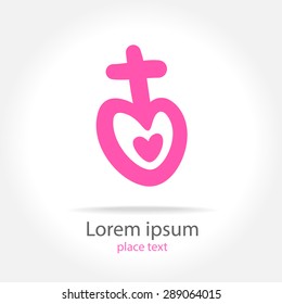 Pregnancy - template for design . Concept sign of motherhood.
