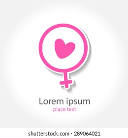 Pregnancy - template for design . Concept sign of motherhood.