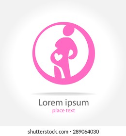 Embarazo - plantilla de diseño. Signo conceptual de maternidad.
