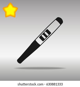 Pregnancy test black Icon button logo symbol concept high quality on the gray background