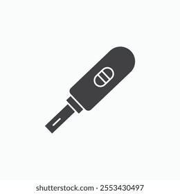 Pregnancy test black solid vecor icon