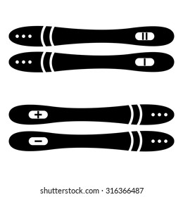 Pregnancy test - black vector icon