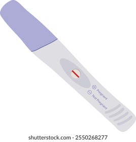 Pregnancy Test Device with Negative Result Illustration Isolated on White Background	