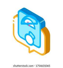 Pregnancy Test Device vector isometric sign. color isolated symbol illustration