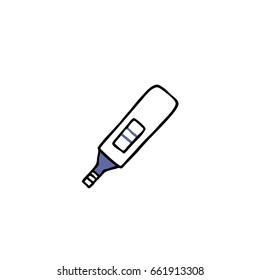 pregnancy test doodle icon