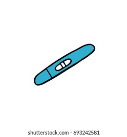 pregnancy test doodle icon