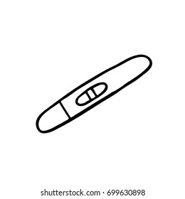 pregnancy test doodle icon