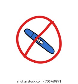 pregnancy test doodle icon