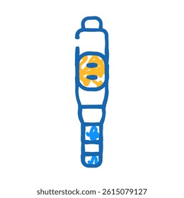 pregnancy test doodle icon sketch vector. pregnancy test sign. isolated symbol illustration